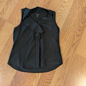 Banana Republic Black Ruffle Blouse